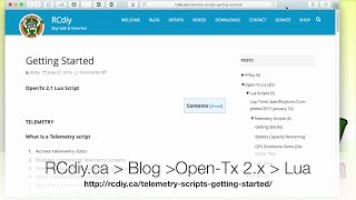 OpenTX Tutorial - Lua Telemetry Scripts Getting Started (Correction in description)