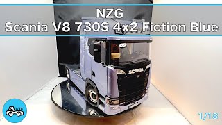 NZG Scania V8 730S 4x2 (Fiction Blue) 1/18