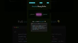 🔥 CSS Animated Glowing Button Hover Effect #webdevelopment #coding #animation #shorts
