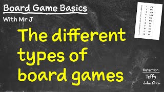 Board game basics - The different types of board games