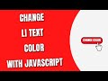 Change li text Color with JavaScript [HowToCodeSchool.com]