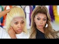 WIG TRANSFORMATON| BEYONCE INSPIRED CARAMEL BLONDE WIG HAIR TUTORIAL