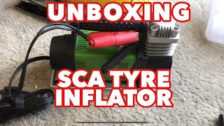 UNBOXING SCA TYRE INFLATOR 12V MONSOON || NICKKABOO