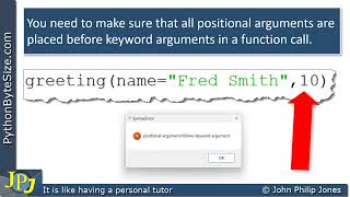 How to Avoid a Common Syntax Error with Python arguments