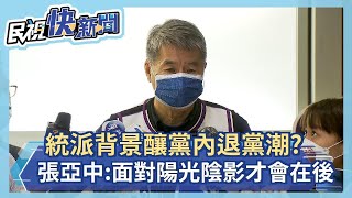 快新聞／統派背景釀黨內「恐中、棄保」聲浪？　張亞中：面對陽光陰影才會在後方－民視新聞