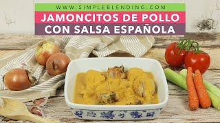 JAMONCITOS DE POLLO CON SALSA ESPAÑOLA | Muslos de pollo en salsa | Receta de pollo en olla rápida