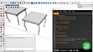 Ruby for SketchUp | Group Intersect for Make Table with Ruby Script