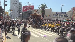 令和元年9月14日岸和田だんじり祭　宵宮午後曳行（駅前パレード）