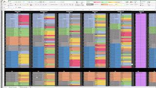 Master Schedule Spreadsheet