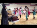 young chhandam students practicing kathak yoga