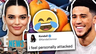 Kendall Jenner's BF Devin Booker Trolls Her Pumpkin Carving Skills | E! News