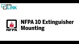 Mounting Portable Fire Extinguishers with NFPA 10