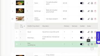 Adding a Main Item and Modifier to a Modifier Group