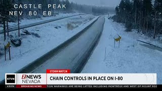 I-80 closed over Donner Summit; Chains required on Mt. Rose Hwy