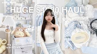 $1000 HUGE try-on haul!🛒🐰(40+ items) : Lewkin, Flower Knows, Jeulia, OOTDBUY, AIR SPACE