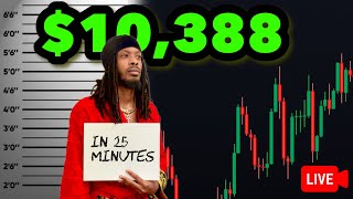 Live Trading NASDAQ: $10,338 In 25 Minutes Using Supply & Demand Strategy | (FUT