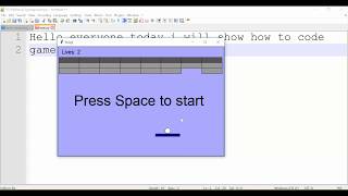 Python3 game tutorial: Pong part 1