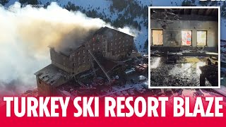 Tragic Turkey ski resort fire-damaged interior horror revealed