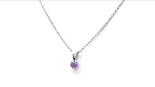 Johareez 0.25CTW Genuine Amethyst .925 Sterling Silver Pendant