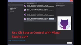 Use Git Source Control with Visual Studio 2017