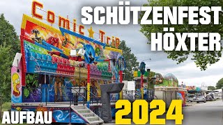 Schützenfest in Höxter 2024 ► Kirmes Aufbau │MGX