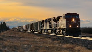 Triple Header w/Old AC4400CW Leading!!!! CP 8513, CP 8887 and CP 8949 lead CP 462 east at Monarch AB