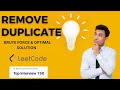 Remove Duplicate From Sorted Array | Leetcode Series