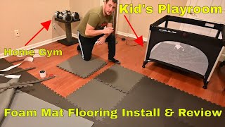 Home Gym Flooring / Playroom Flooring Install and Review