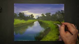 How to paint landscape in watercolor painting