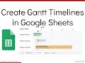 Google Sheets: Create Timeline (Gantt Charts) (in some Workspace Accounts only)