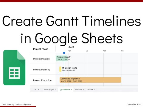 Google Sheets: Create Timeline (Gantt Charts) (new feature in some Workspace Accounts only!)