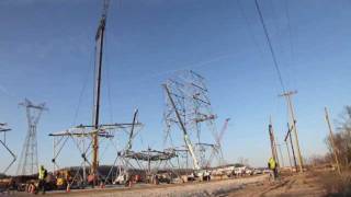 Henkels \u0026 McCoy - 345 kV Lattice Tower - Time-Lapse