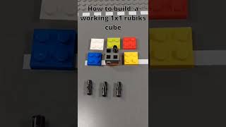 How to build a working lego 1x1 rubiks cube