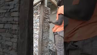 Perfect stone cladding on pillar🇬🇭