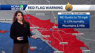 'Particularly Dangerous Situation' | Southern California winds could gust to 70 mph