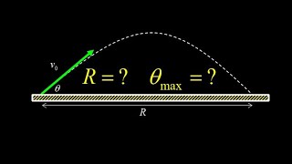 General formula for range of a projectile on level ground + compute the angle giving maximum range.
