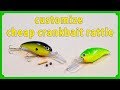 ダイソー クランクベイトのラトル音をカスタマイズ / How to customize cheap crankbait rattle.