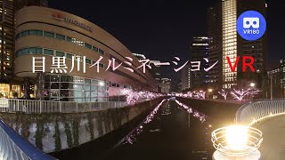 【VR180】【3D】五反田 目黒川イルミネーション Canon EOS R5／RF 5.2㎜ F2.8 L DUAL FISHEYE