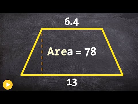 How do you find the height of a trapezoid when given the base and area?