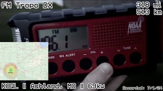 KOQL 106.1 Ashland MO Station ID 318 Mile DX!!