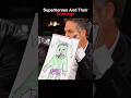 Superheroes And Their Drawings Pt.2 🔥☠️  #shorts