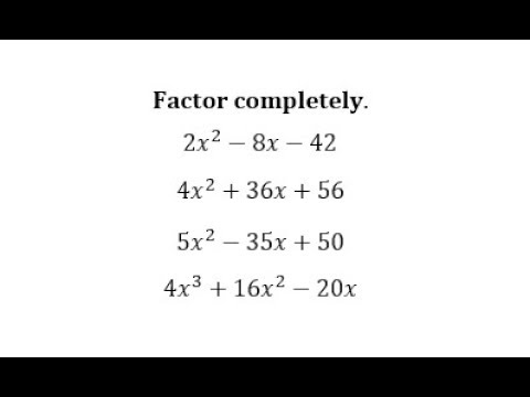 Factoring Trinomials With Common Factors (Form A(x+b)(x+c)) - YouTube