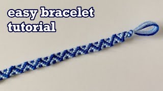 easy bracelet tutorial | string bracelet tutorial easy | friendship bracelet zig zag pattern |how to