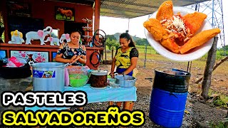 COMIDA CALLEJERA DE EL SALVADOR! DISFRUTANDO UNOS DELICIOSOS PASTELES EN TALCUALUYA SAN JUAN OPICO