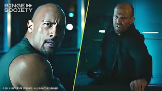 Jason Statham vs. Dwayne Johnson | Furious 7 HD Clip