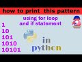 How to print this pattern,using if statement and for loop in python