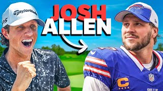 I Challenged NFL Quarterback Josh Allen to a Golf Match!