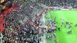 Atletico Madrid celebrations Bucharest 2012, europa league final