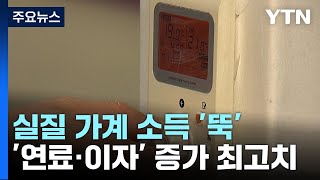 고물가에 '실질 소득' 감소...'연료·이자' 증가 역대 최고 / YTN