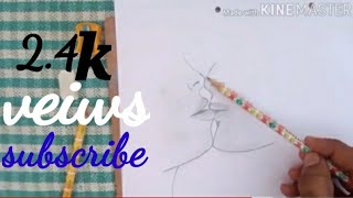 love drawings// couple sketch step by step how to draw romantic couple ////kiss kiss